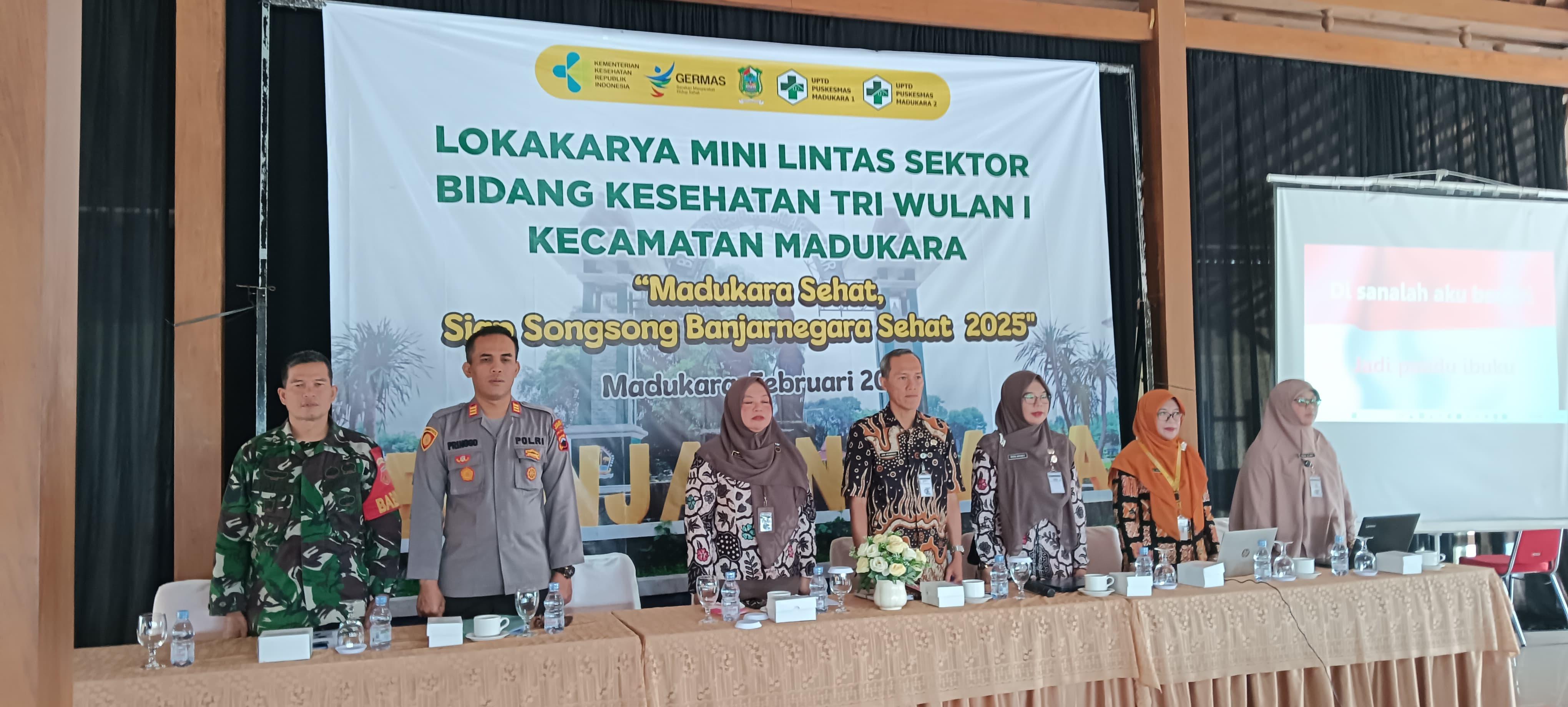 Babinsa Koramil 14 Madukara Hadiri Lokakarya Puskesmas untuk Perkuat Sinergi Lintas Sektor