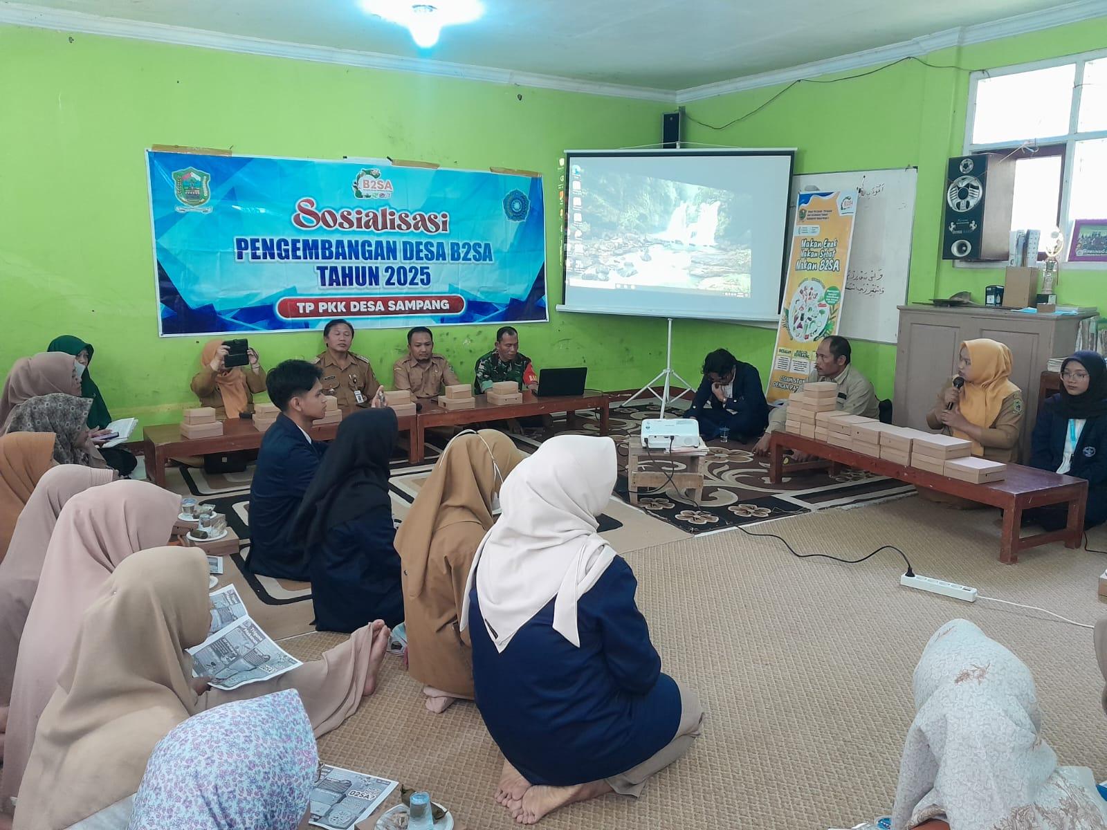 Mewakili Danramil Babinsa Menghadiri Sosialisasi Pengembangan Desa B2SA