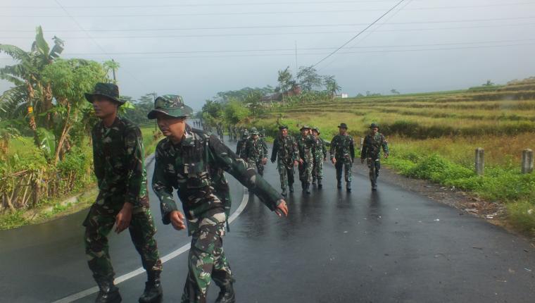 Uji Ketahanan Fisik Prajurit Kodim 0704/Banjarnegara Gelar Latihan Hanmars