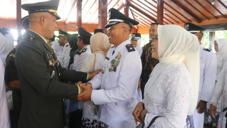 Kasdim 0704 Banjarnegara Hadiri Pelantikan Kepala Desa Hasil Pilkades Serentak 2024