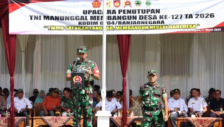 TMMD Sengkuyung Tahap I 2026 Ditutup Warga Pegentan Kini Nikmati Akses Jalan Lebih Baik