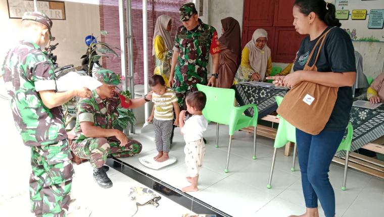 Koramil 02 Klampok Dukung Program Pencegahan Stunting