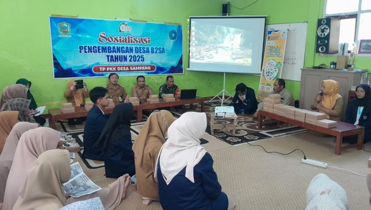 Mewakili Danramil Babinsa Menghadiri Sosialisasi Pengembangan Desa B2SA